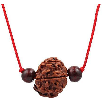 Astrodidi Nepali Ganesh Rudraksha With Red Chandan Beads