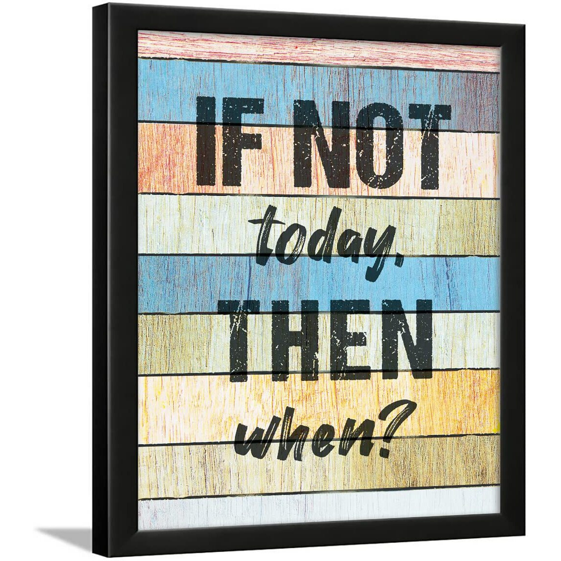 Chaka Chaundh - If Not Now Then When Poster Frame  Inspirational Framed Poster - Motivational Quotes Wall Frames For Office, Home & Student (11 X 14 Inches)