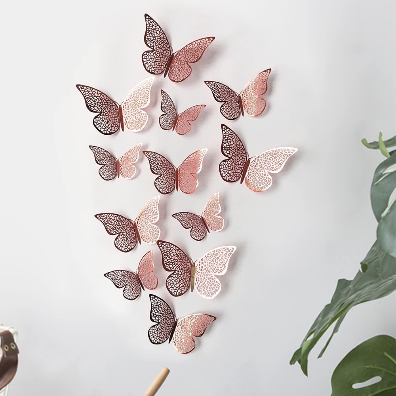 Jaamso Royals Rose 3D Butterefly, Butterfly Stickers For Wall, Butterfly Decoration Items, Butterfly Stickers, Butterfly Wall Decor, Butterflies, Butterflies For Wall Decoration (Set Of 12)