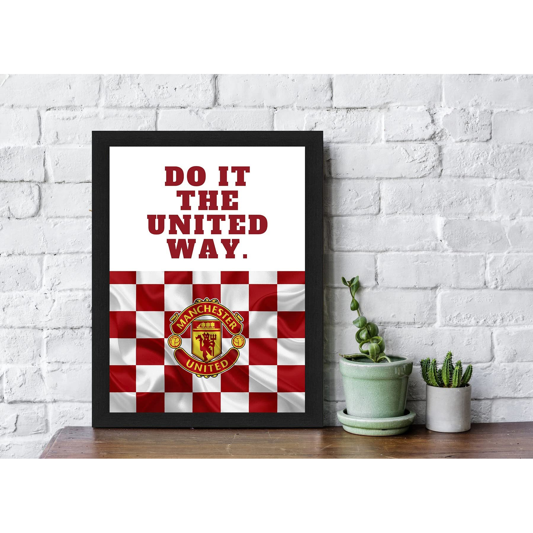 Interio Crafts Do It The United Way Manchester United Club Quote Framed Poster(Frame Included,13X10 Inch, Black)