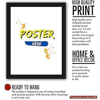 Interio Crafts Do It The United Way Manchester United Club Quote Framed Poster(Frame Included,13X10 Inch, Black)