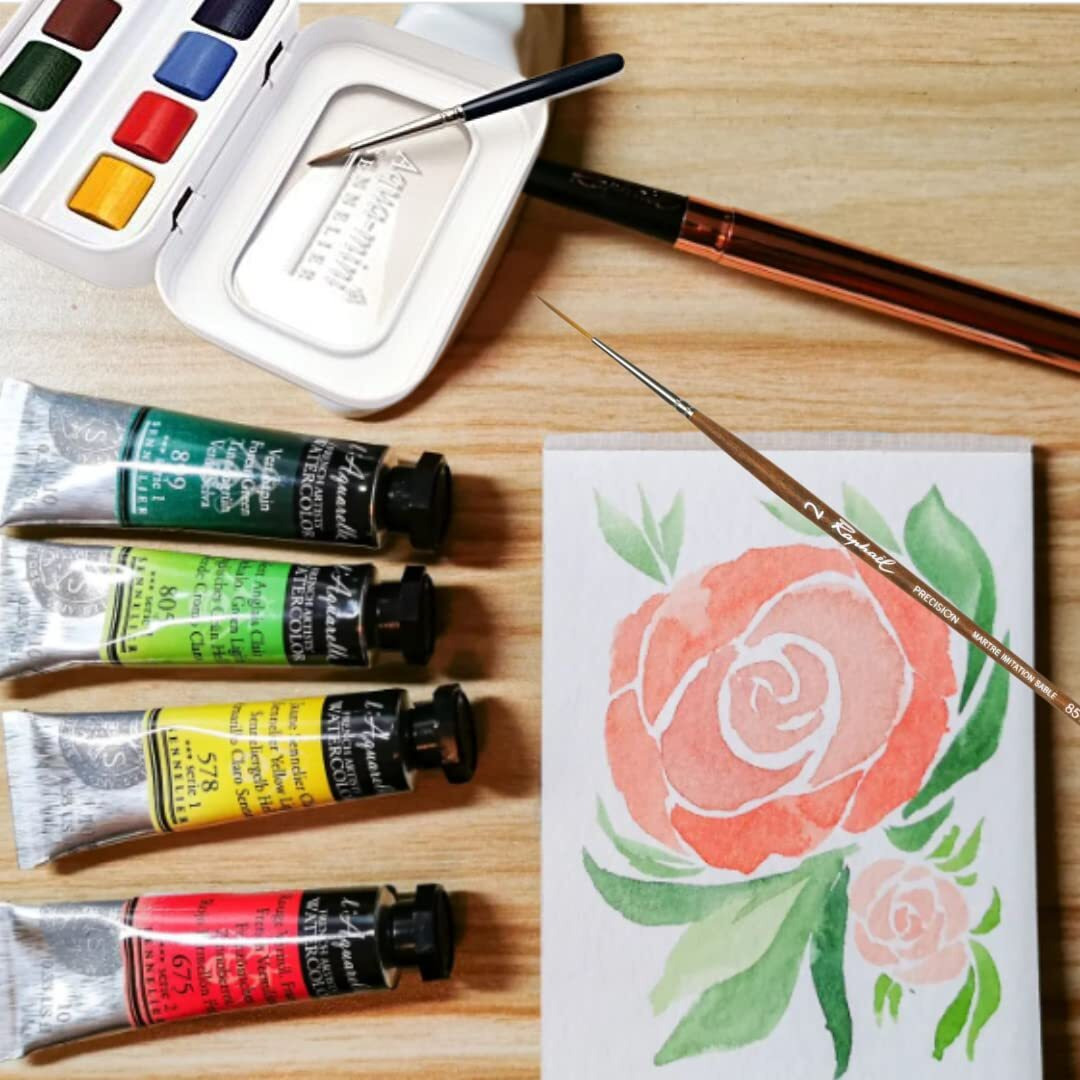 Sennelier Raphael Precision Watercolour Fineliner Brush No.2 |Ideal For Watercolor Paper, Mixed Media Pads, Or Boards With Watercolors, Gouache, Inks, And Watercolor Pencils.