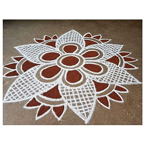 Oswal Sanskar Rangoli Colors Natural Organic/White Powder For Pooja Set/Special Occasions/For Rangoli Daily Pooja Needs (White Colour Each Have To 100 Gram Pack) Rangoli Color Powder