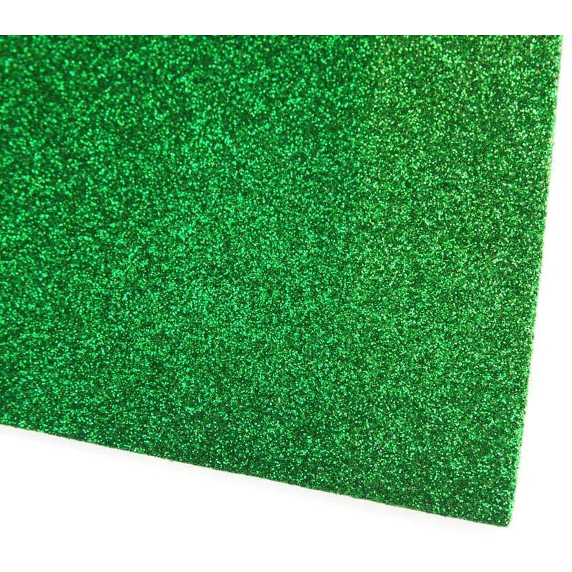 Snow Crafts A4 Glitter Foam Sheet Sparkles Color, For Art & Craft, Decoration, Gift Wrapping, Scrapbooking, Craft Project, Etc (Green)