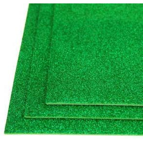 Snow Crafts A4 Glitter Foam Sheet Sparkles Color, For Art & Craft, Decoration, Gift Wrapping, Scrapbooking, Craft Project, Etc (Green)