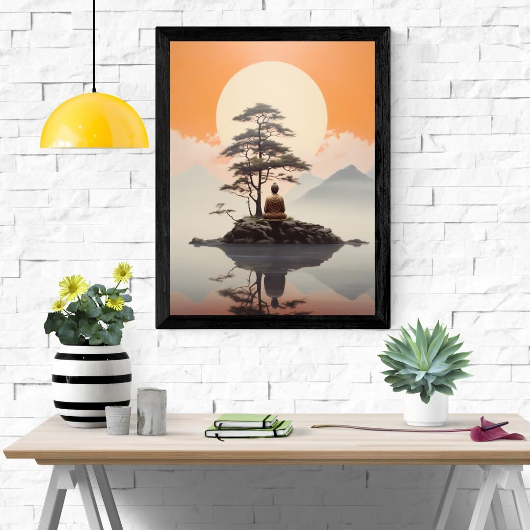 Casabonica Motivational & Inspirational Wall Posters | Meditation Sanctuary Frames | Framed Posters For Office, Home, Bedroom, Living Room | Set Of 1 | Size - A3