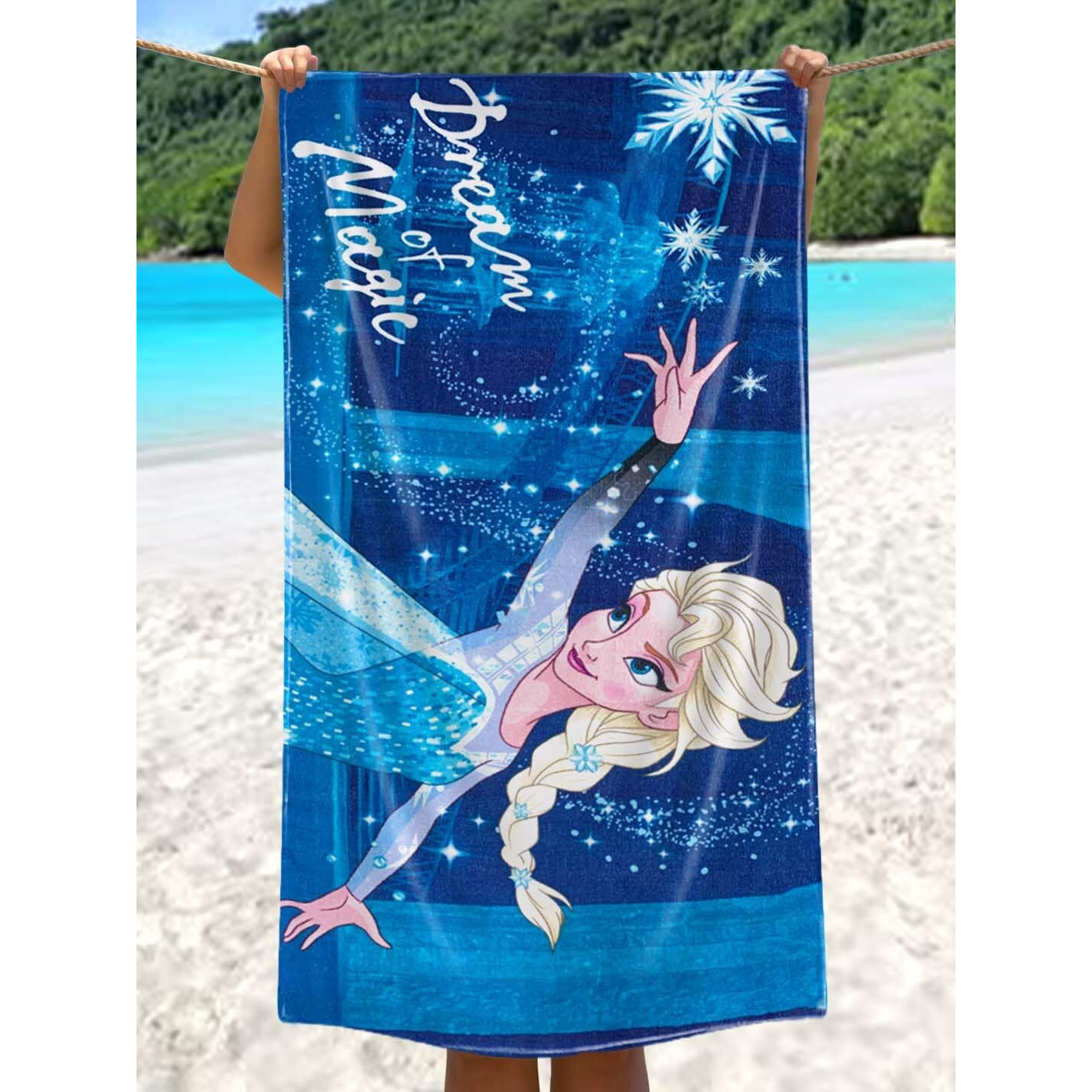 Athom Living Disney Frozen Kids Bath Towel, 350Gsm, 60X120Cm
