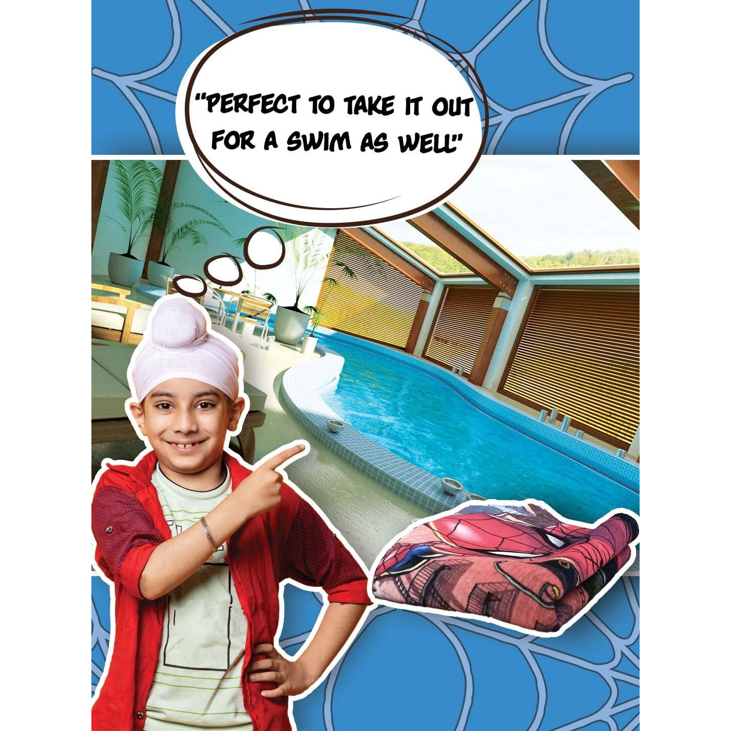 Athom Living Disney Frozen Kids Bath Towel, 350Gsm, 60X120Cm