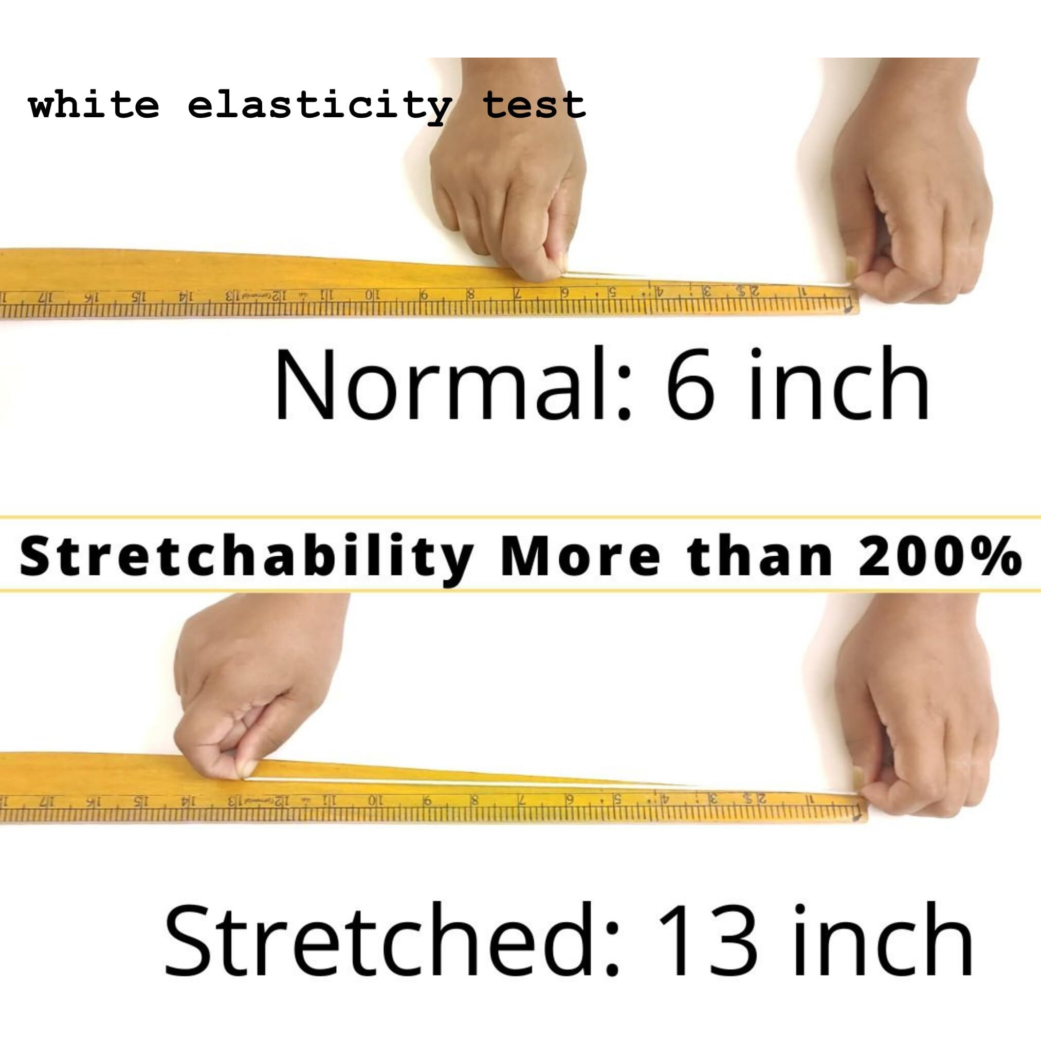 Dvabeautyshop Round Elastic Cord For Making Scrunchies, 1.5 To 2.0 Mm Width (Black, White, 50 Meter)