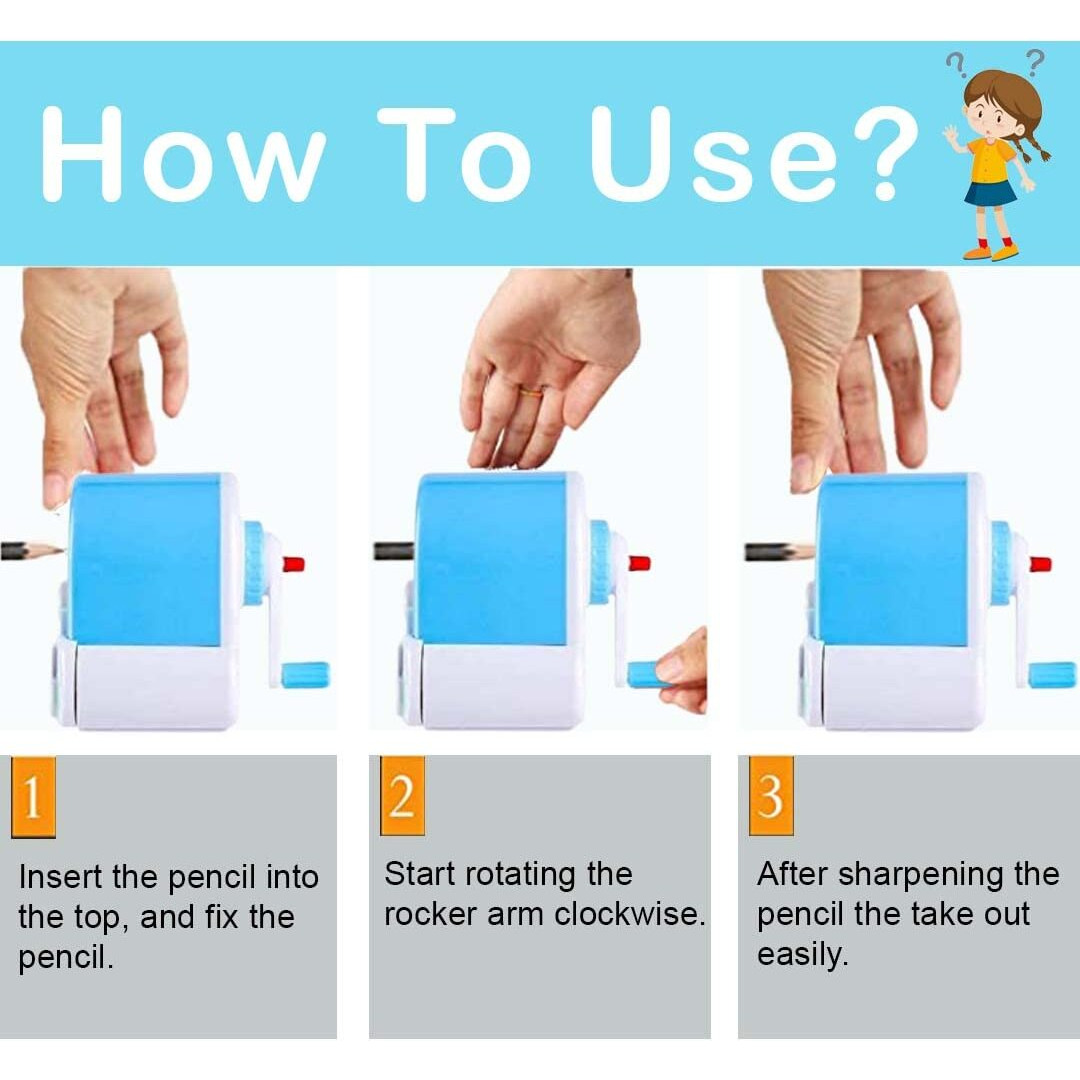 Funblast Sharpener For Kids  Rainbow Pencil Sharpener, Table Sharpener Machine, Stationary For School & Office Return Gifts For Kids (Pack Of 1 Random Color)
