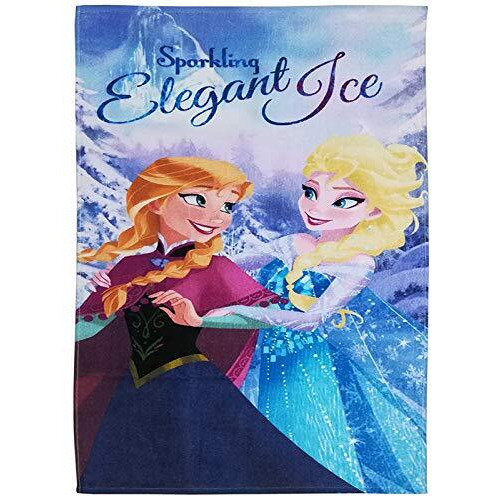 Athom Living Disney Frozen Anna & Elsa 350 Gsm Cotton Kids Bath Towel (60X120 Cm,Multicolour)