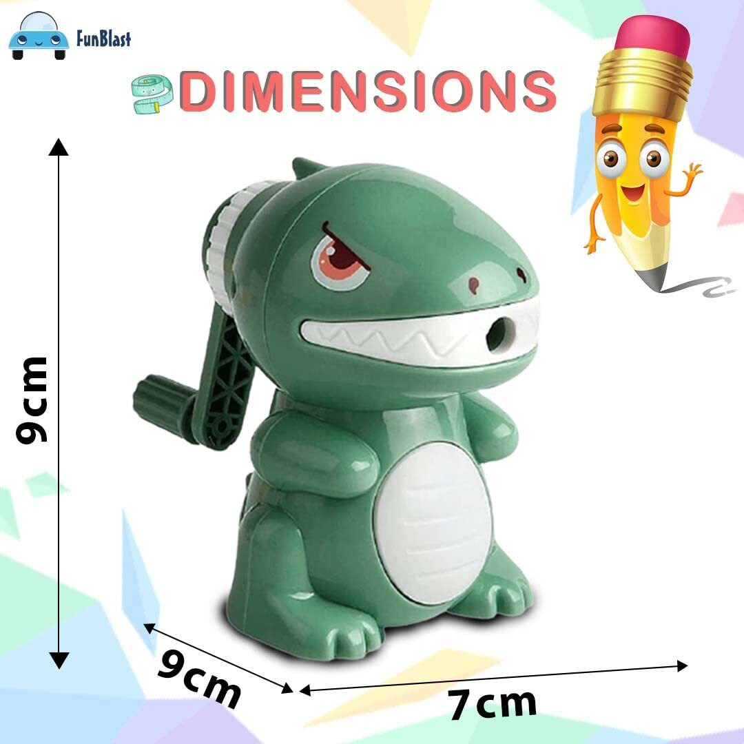 Funblast Sharpener For Kids  Dinosaur Pencil Sharpener, Table Sharpener Machine, Birthday Return Gift, Sharpeners For School Supply And Office (Random Color)