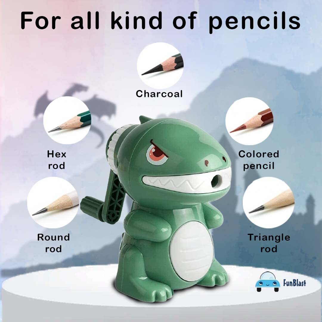 Funblast Sharpener For Kids  Dinosaur Pencil Sharpener, Table Sharpener Machine, Birthday Return Gift, Sharpeners For School Supply And Office (Random Color)
