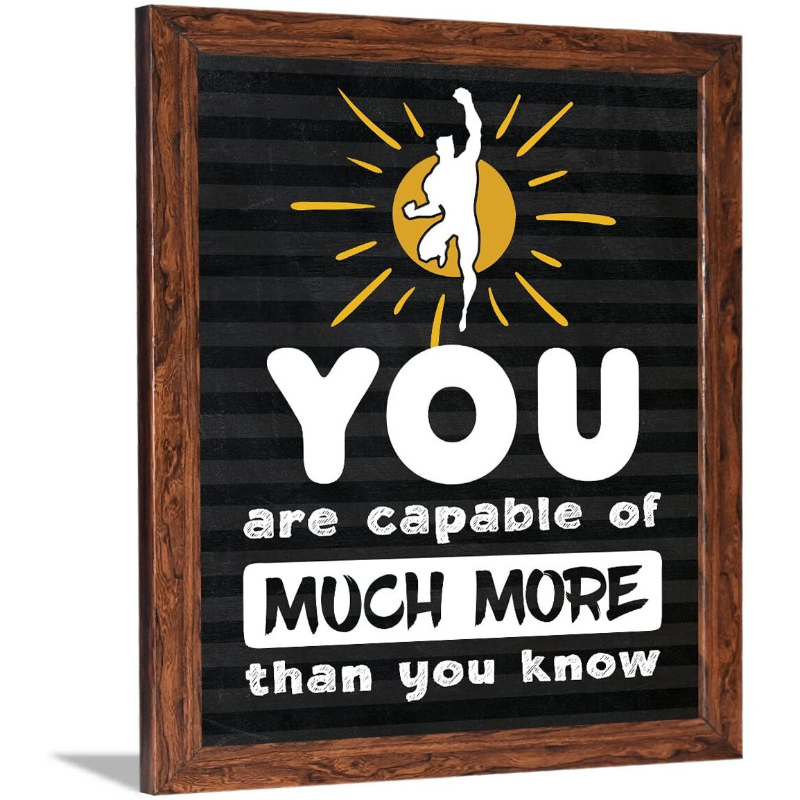 Chaka Chaundh - Capable & Ability Quotes Framed Posters - Inspirational Talent Quotes Wall Frame - Motivational Quotes Wall Frames - (13.6 X 10.6 Inches)