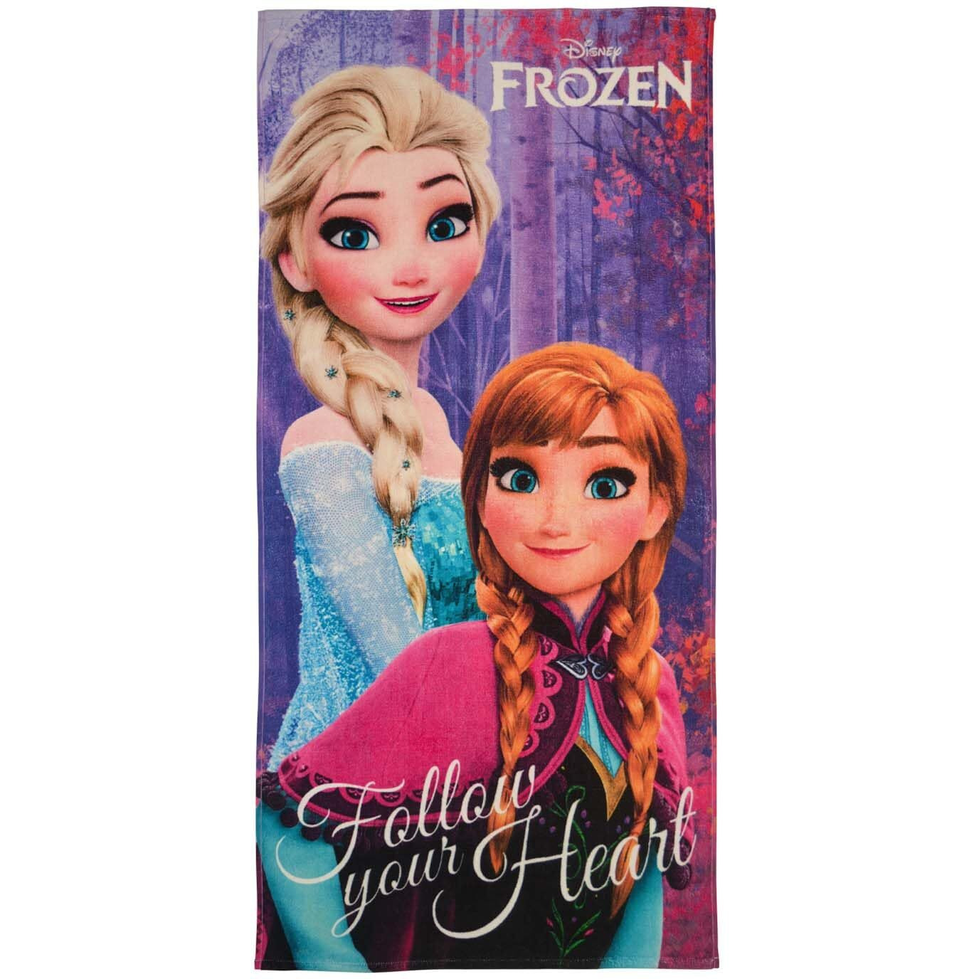 Athom Living Disney Frozen Sister's Themed Kids Bath Towel, 60X120Cm, 350 Gsm, Soft & Absorbent, Multi-Color, Perfect For Boys And Girls, Fun & Vibrant Design, Package Of 2