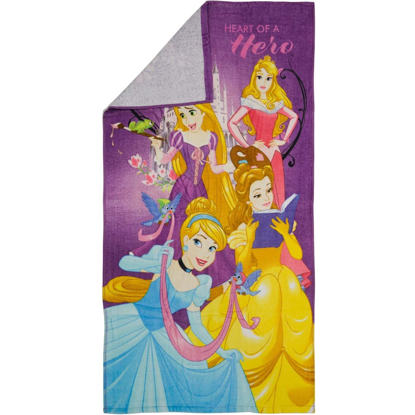 Athom Living Disney Princess Themed Kids Bath Towel, 60X120Cm, 350 Gsm, Soft & Absorbent, Multi-Color, Perfect For Boys And Girls, Fun & Vibrant Design, Pack Of 2