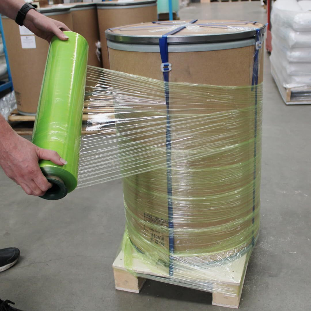 Amit Marketing Compostable Packing Cling Film - 600 Mtr I Multipurpose Wrap Roll I 70 Micron, 12 Inch (300 Mm) I For Packaging & Safety Needs, Gift, Bakery Items, Bouquet, Diy Crafts - Green (2 Pcs)