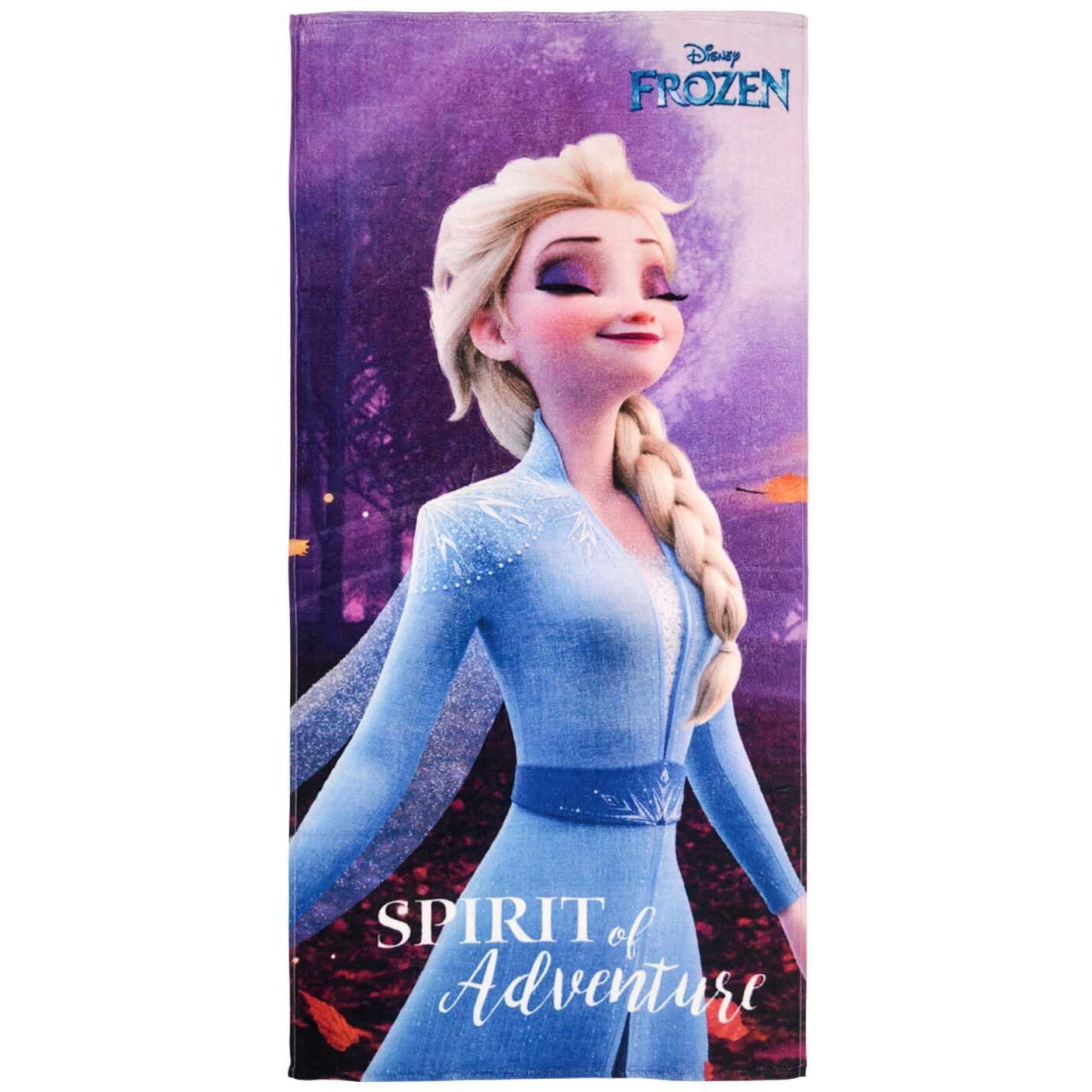 Athom Living Disney Frozen Elsa Themed Kids Bath Towel, 60X120Cm, 350 Gsm, Soft & Absorbent, Multicolor, Perfect For Boys And Girls, Pack Of 2