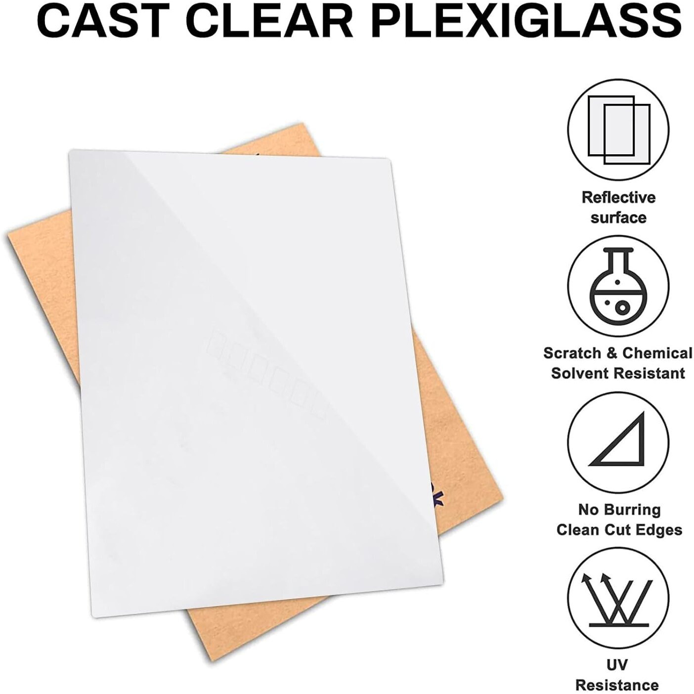 Sure Laser Cut Acrylic Plexiglass Opaque Art And Craft Diy Projects Sheet (White, 3Mm, 12&quotX12") (Pack Of 2)