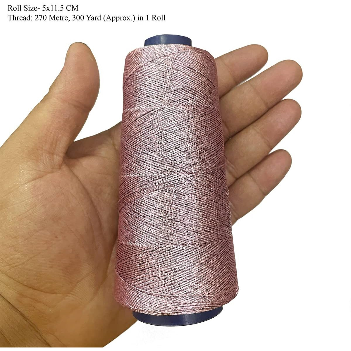 Embroiderymaterial 0.5 Mm Thick Metallic Zari Threads For Jewellery Making, Bracelet Making, Zari Thread For Aari Work, Embroidery Work, Dori/Rope, Safe To Use In Machine (274 Meters/Mauve Color)
