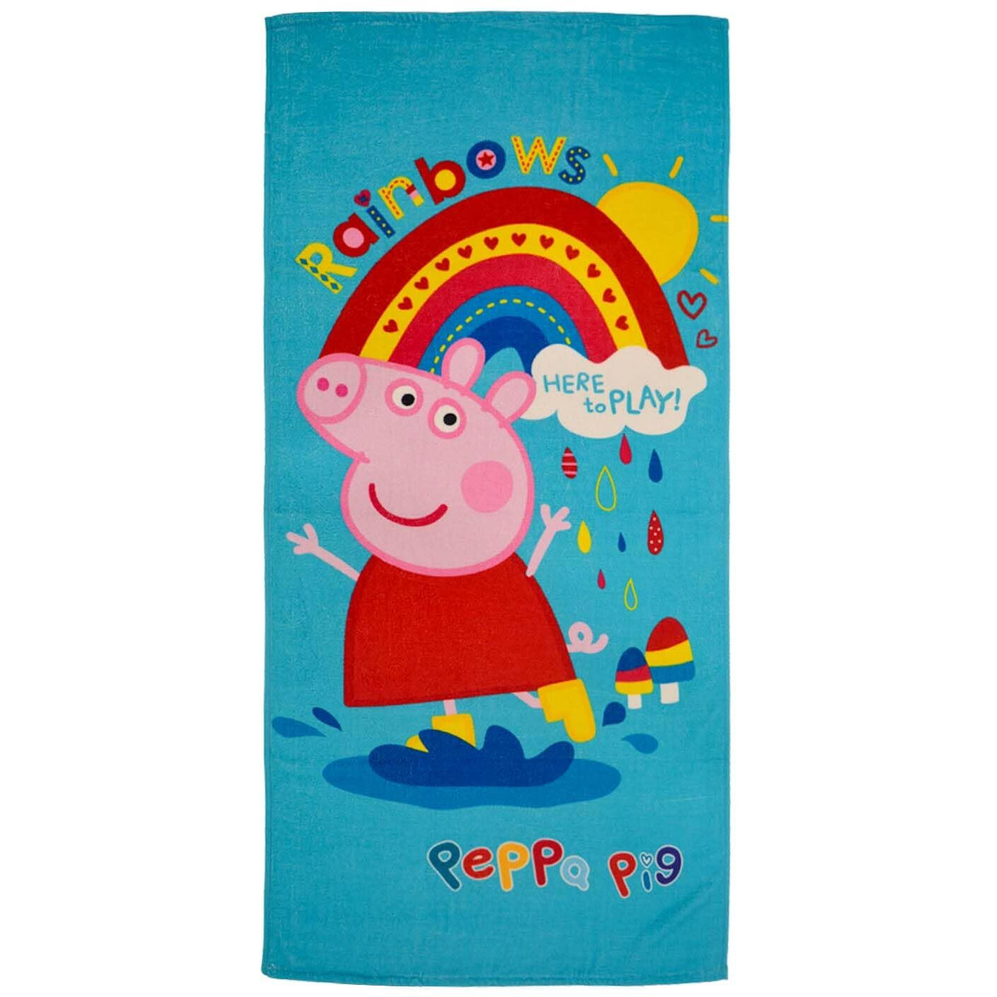 Athom Living Peppa Pig Themed Kids Bath Towel 60X120Cm, 350 Gsm, Soft & Absorbent, Multicolor, Perfect For Boys And Girls, Fun & Vibrant Design, Set Of 2