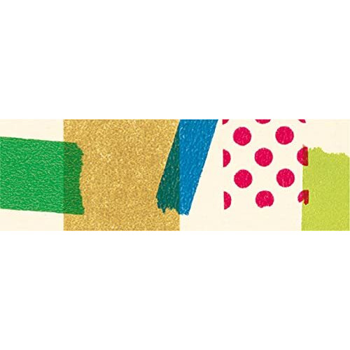 Mt Washi Masking Tape Kids Series, 15 Mm X 7 Mtrs Shade - Peta Peta, (Pack Of 1)