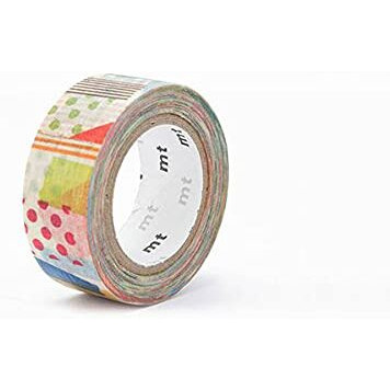 Mt Washi Masking Tape Kids Series, 15 Mm X 7 Mtrs Shade - Peta Peta, (Pack Of 1)