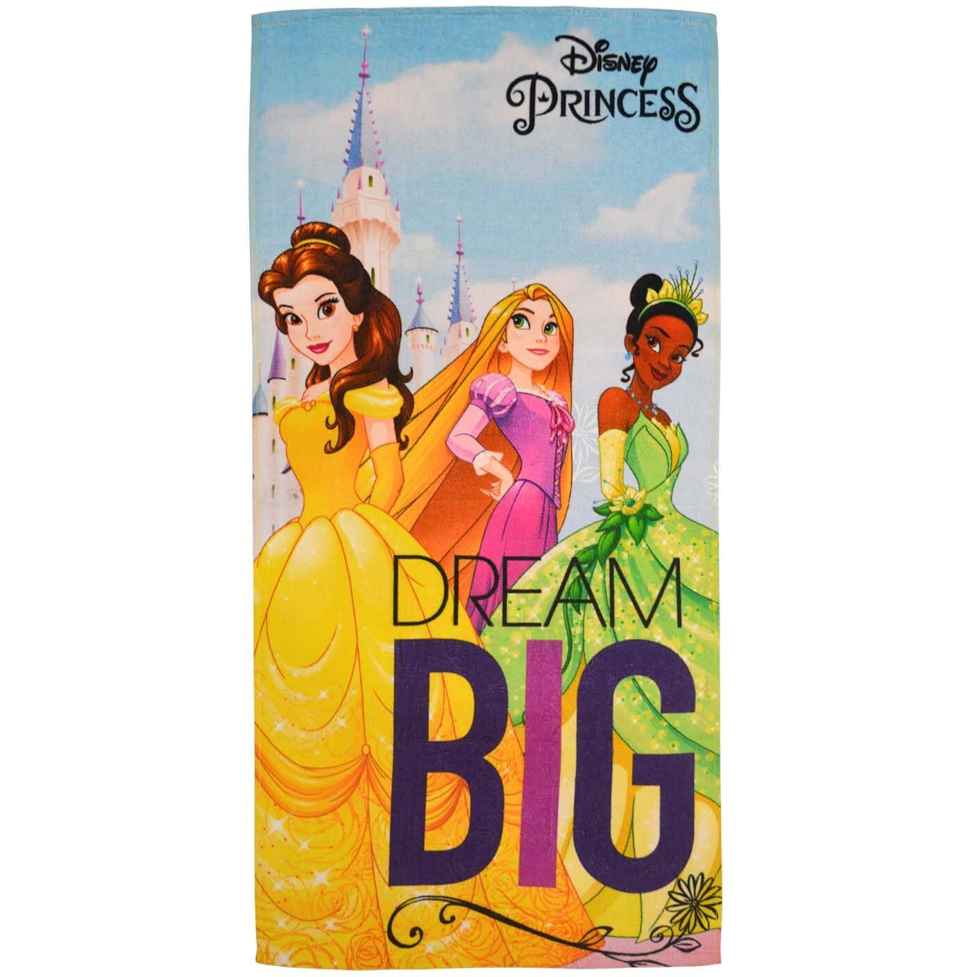 Athom Living Disney Princess Kids Bath Towel, 60X120Cm, 350 Gsm, Soft & Absorbent, Multicolored, Perfect For Boys And Girls, Fun & Vibrant Design, Pack Of 2