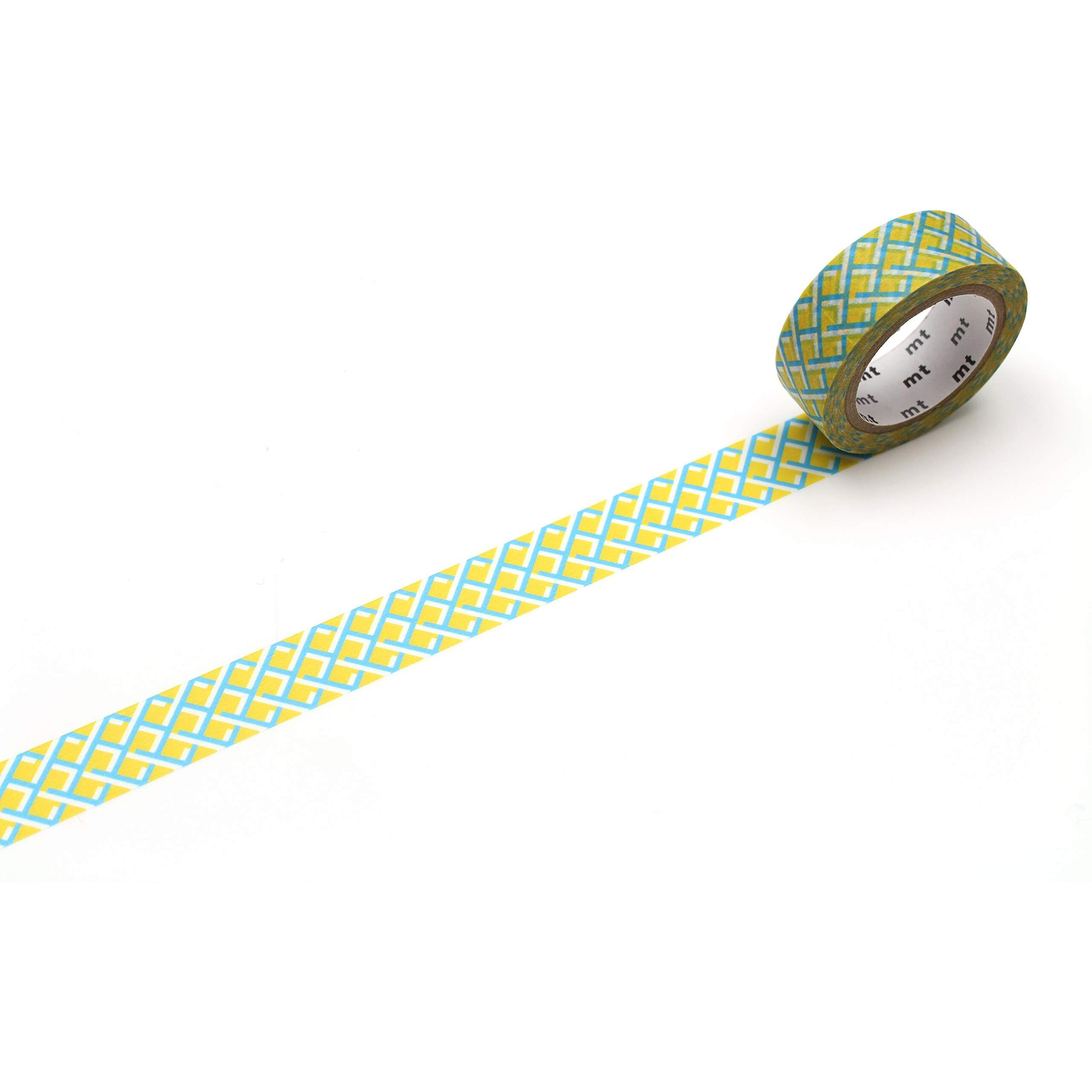 Mt Washi Masking Tape, 15Mm X 7 Mtrs Shade - Mesh Yellow, (Pack Of 1)