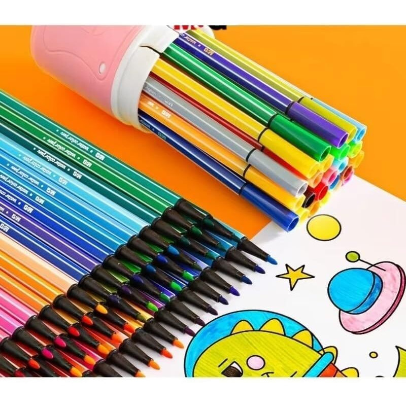 Amitasha Sketch Pen Set 48 Colors Washable Water Color Markers Pens Aesthetic School Supplies Fine Coloring Markers For Kids Adult Book Cards Drawing Craft Kit Teacher Office Supplies