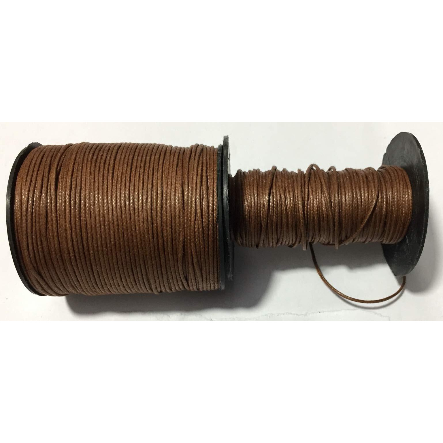Omx 100 Mtr 1 Mm Waxed Cotton Cord Macrame Bracelet Necklace Jewelry Making Waxed Beading Thread String (Saddlebrown)
