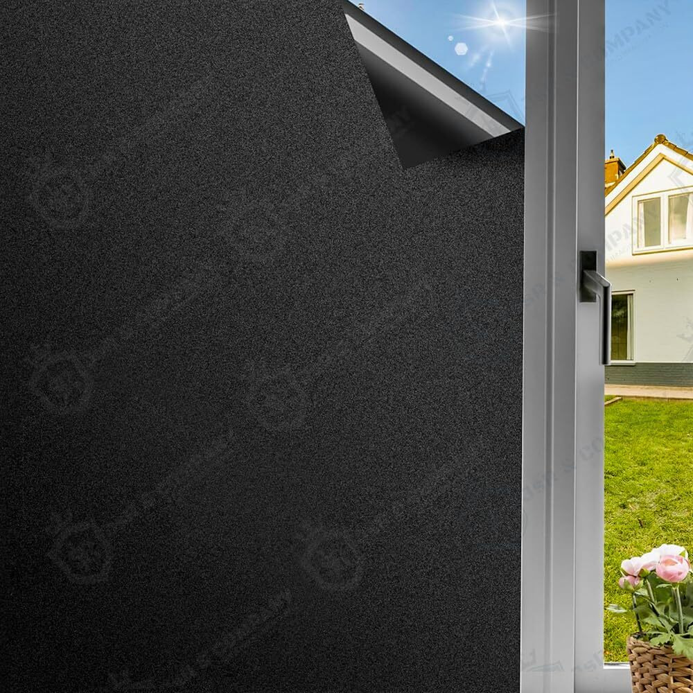 Jsr & Company Luxury Blackout Shield Window Film - Premium, Imported Self-Adhesive, Waterproof & Light-Blocking Film For Windows, Doors, Glass Shelves & Tables, No Residue. (24 X 300 Inch)