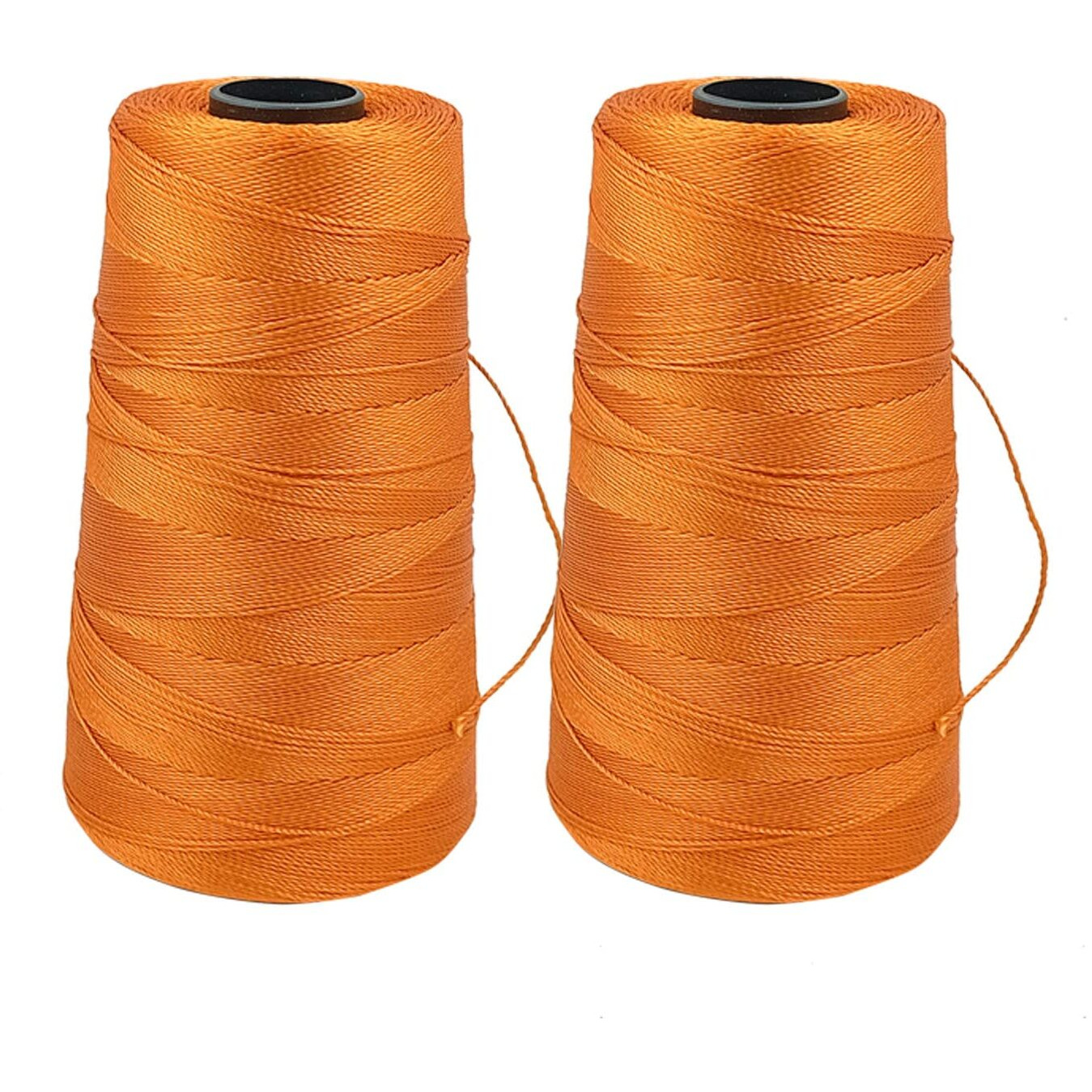 Aakriti Viscose Rayon Art Silk Yarn - Embroidery Silk Thread & Lace Trim For Jewellery & Bag Making - Dark Orange, 100 Gram (2 Pcs)