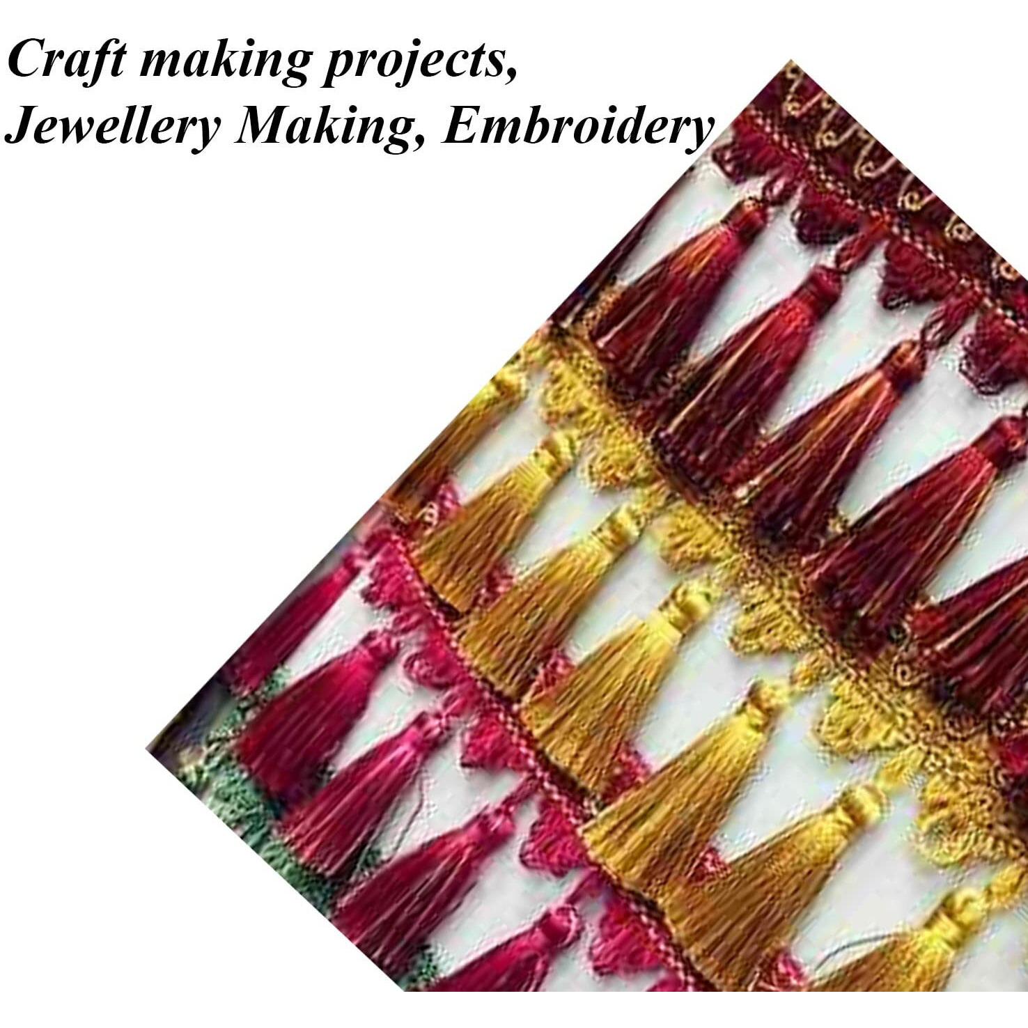 Aakriti Viscose Rayon Art Silk Yarn - Embroidery Silk Thread & Lace Trim For Jewellery & Bag Making - Dark Orange, 100 Gram (2 Pcs)