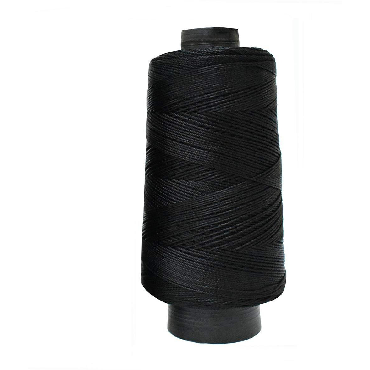 Embroiderymaterial 3 Ply Art Silk Embroidery Thread For Sewing Machine, Crafts And Stitching, Black (0.56Mm, 400 Meters)