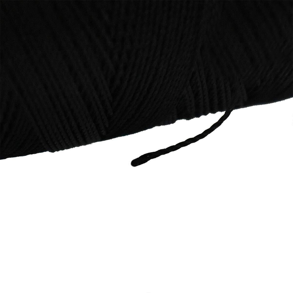 Embroiderymaterial 3 Ply Art Silk Embroidery Thread For Sewing Machine, Crafts And Stitching, Black (0.56Mm, 400 Meters)