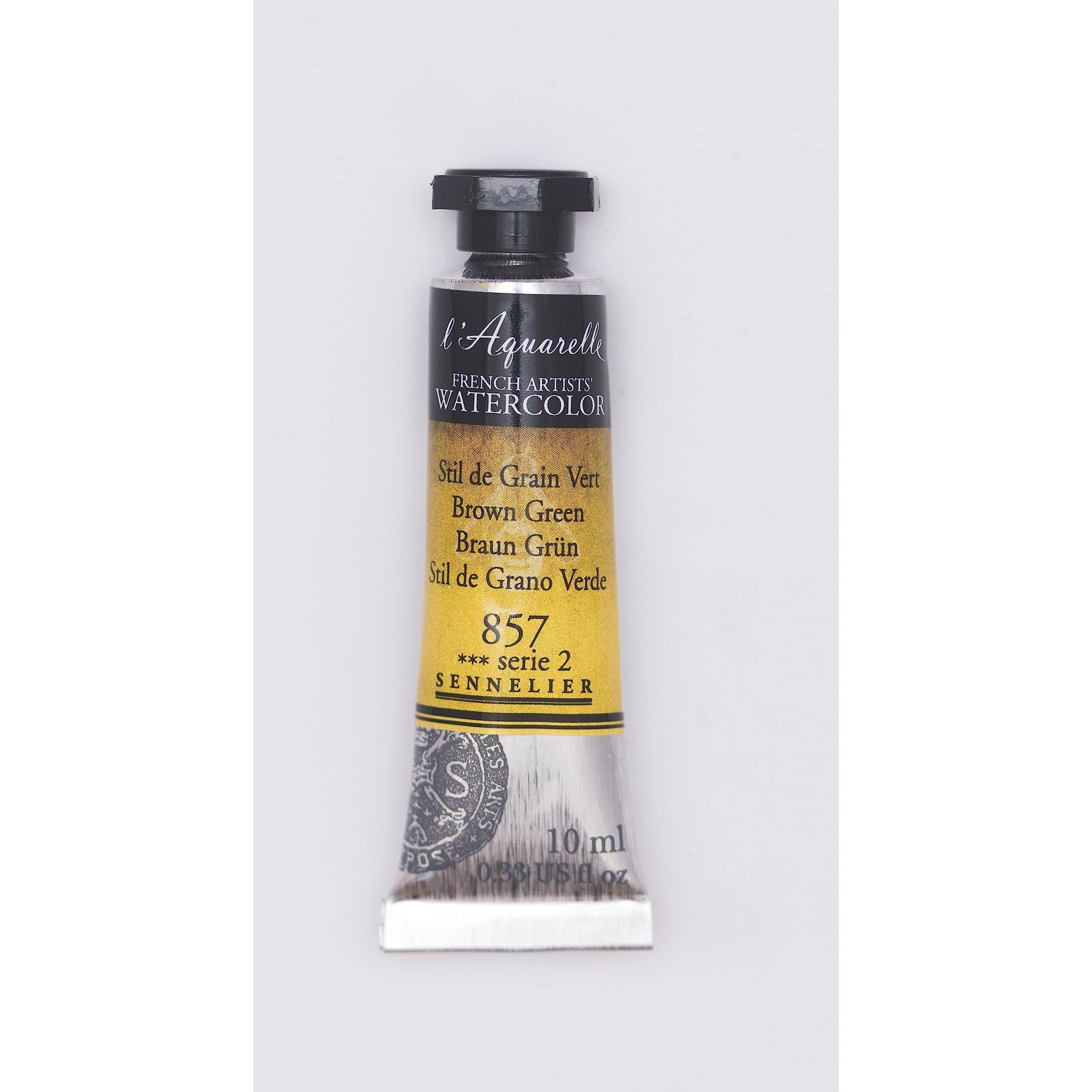 Sennelier Laquarelle French Artists Watercolour 10 Ml Greens (Brown Green)