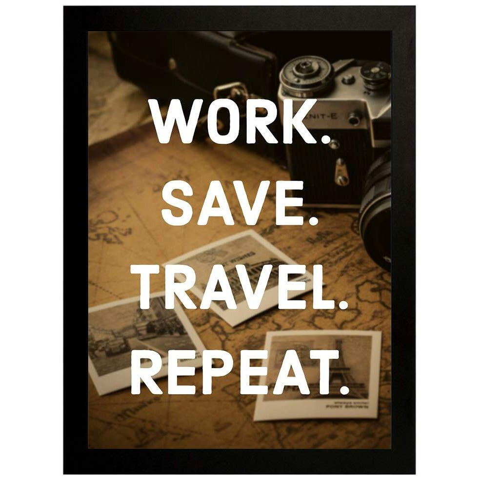 Interio Crafts Wall Motivational Poster With Frame (Frame Size 13.5&quotX10" Inches, Poster Size12&quotX8" Inches, Material  Synthetic Wood)