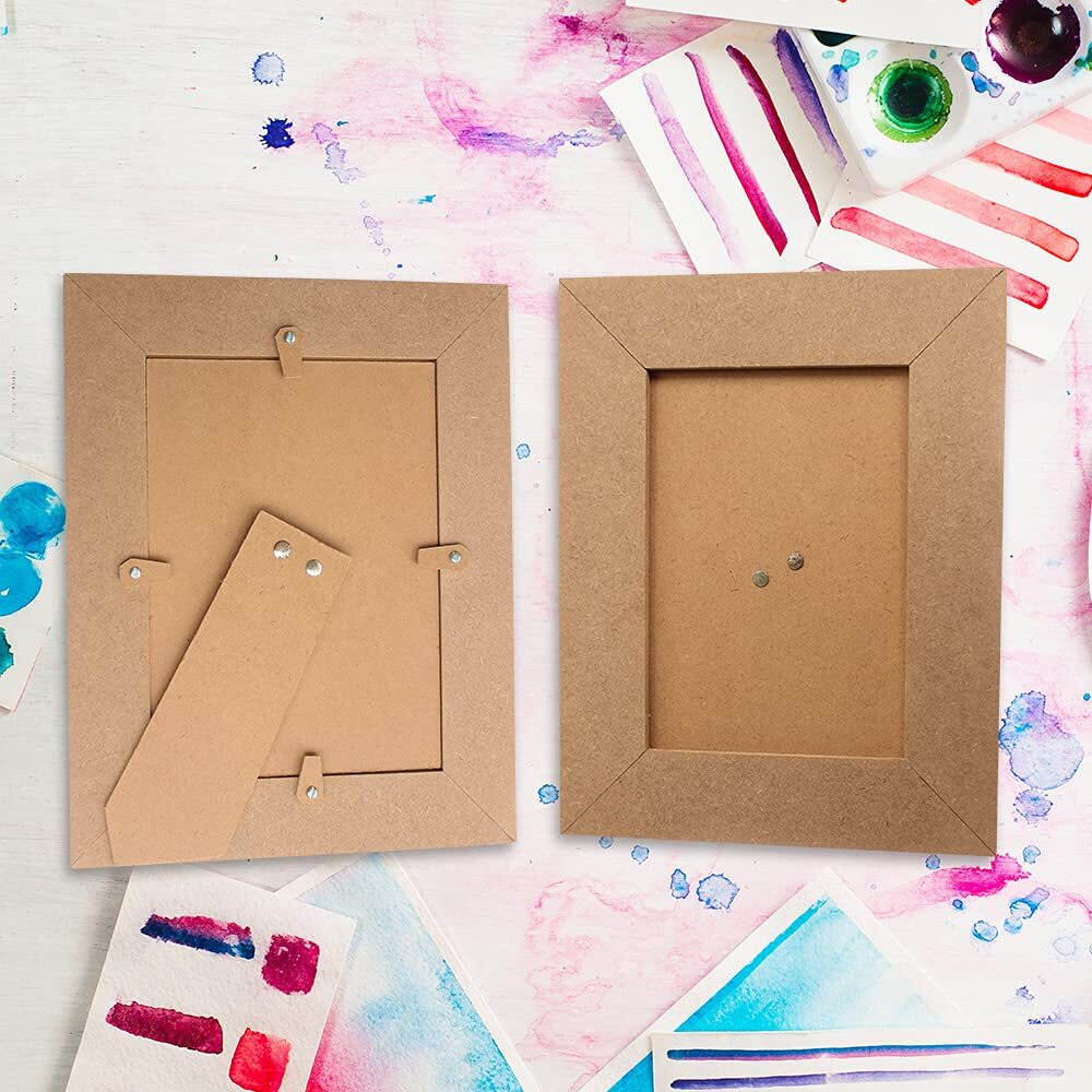 Ivei Mdf Recycled Wood Do-It-Yourself Plain Photo Frame - For Activity - Decoupage (Photos 7In X 5In) - Set Of 2