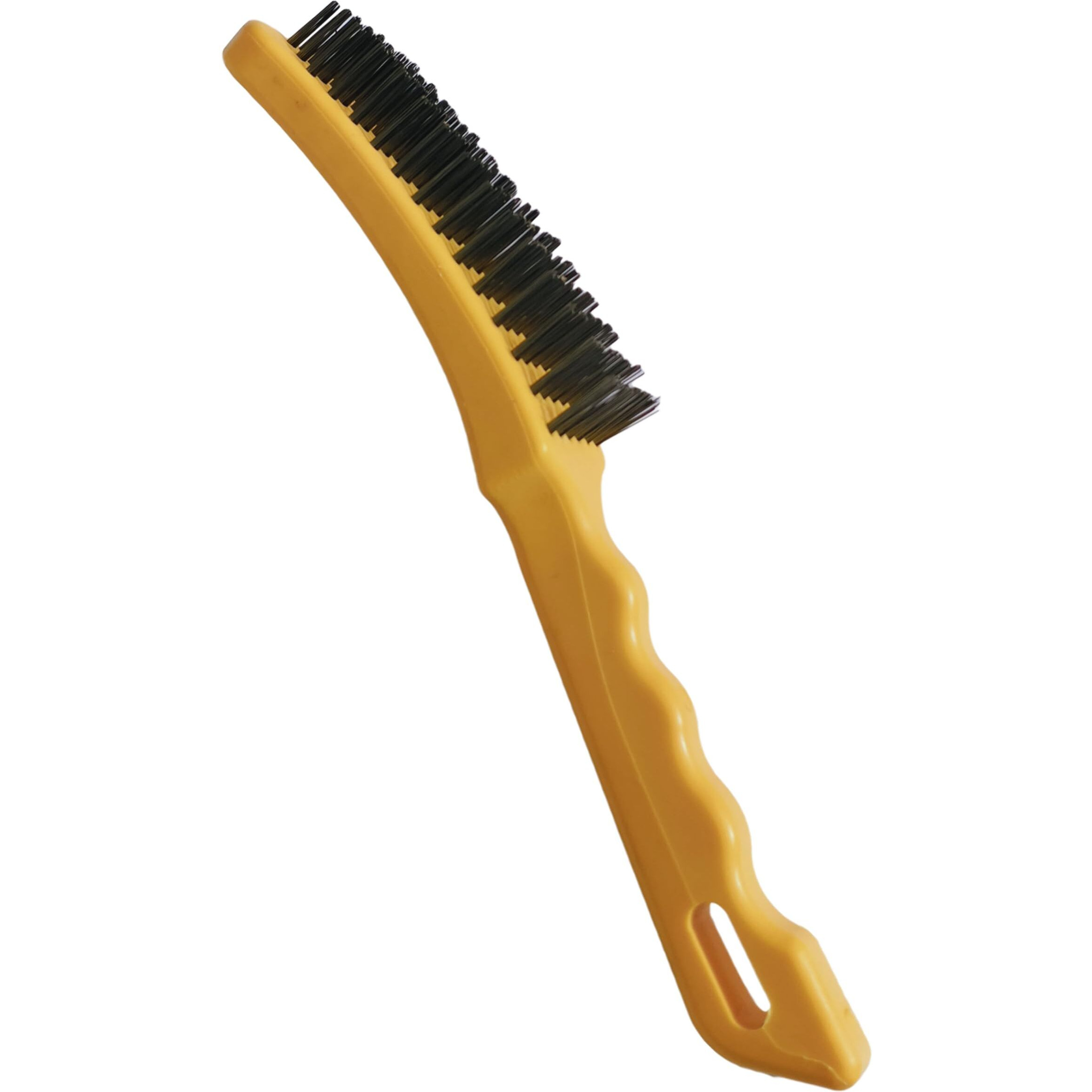 Inditrust Plastic Handle Carbon Steel Wire Hand Brush 10 Inch Length (2 Pcs)