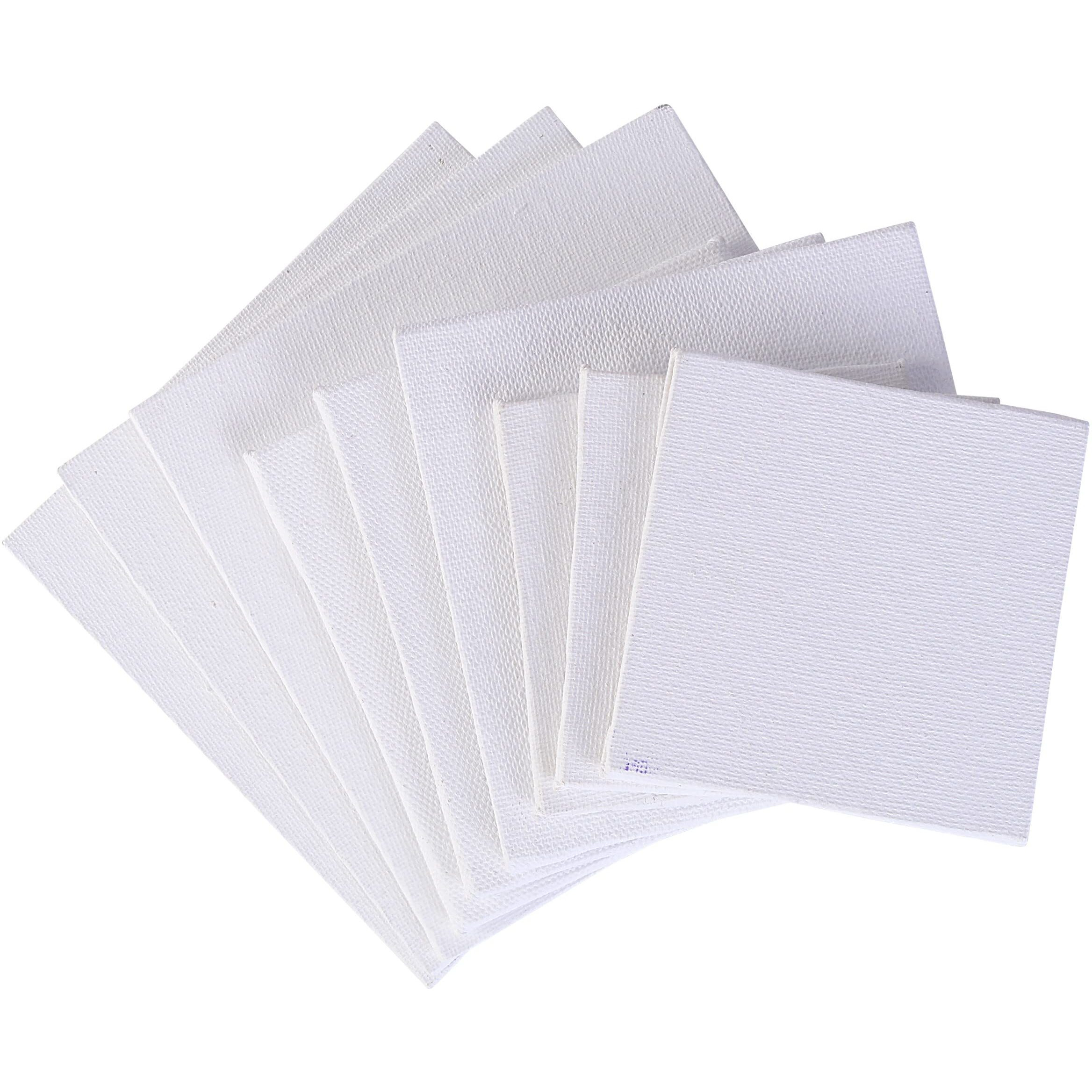 Amazon Brand  Umi 9 Pc Combo Cotton Canvas Boards 3 X3,4 X 4 And 5 X 5 Inch (3Pc Each)