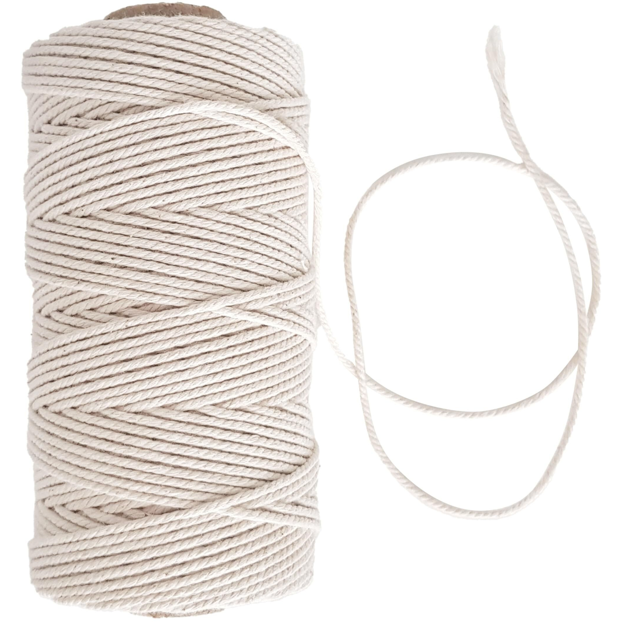 Townbus Macrame Cord 1.5Mm | 2 X 250 Meters Natural Soft Cotton Rope | Thread For All Diy