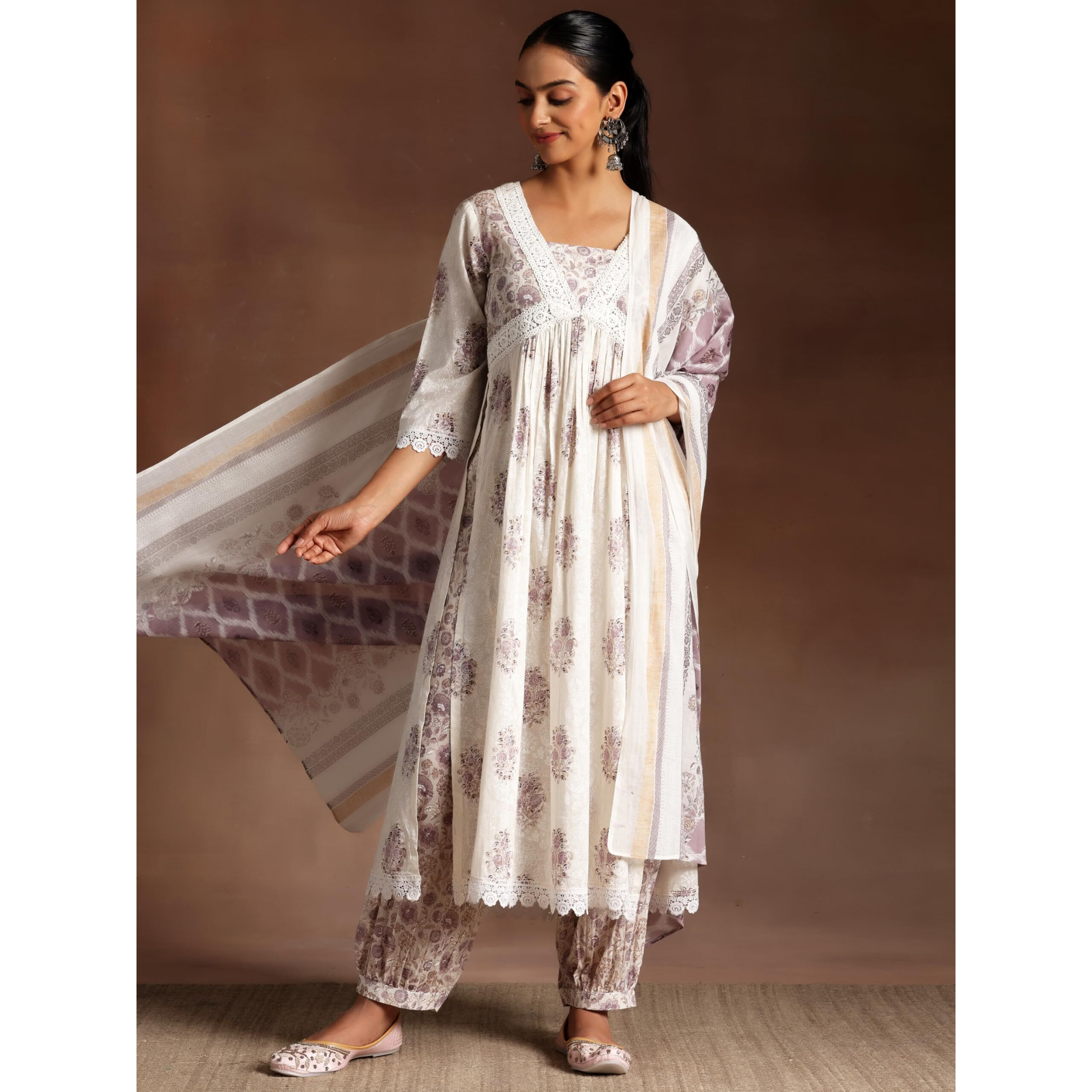 Libas Women's Cotton Kurta Set (35557_White_2Xl)