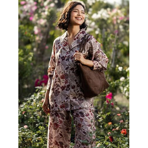 Libas Women's Silk Blend Co-Ords (48999_Off White