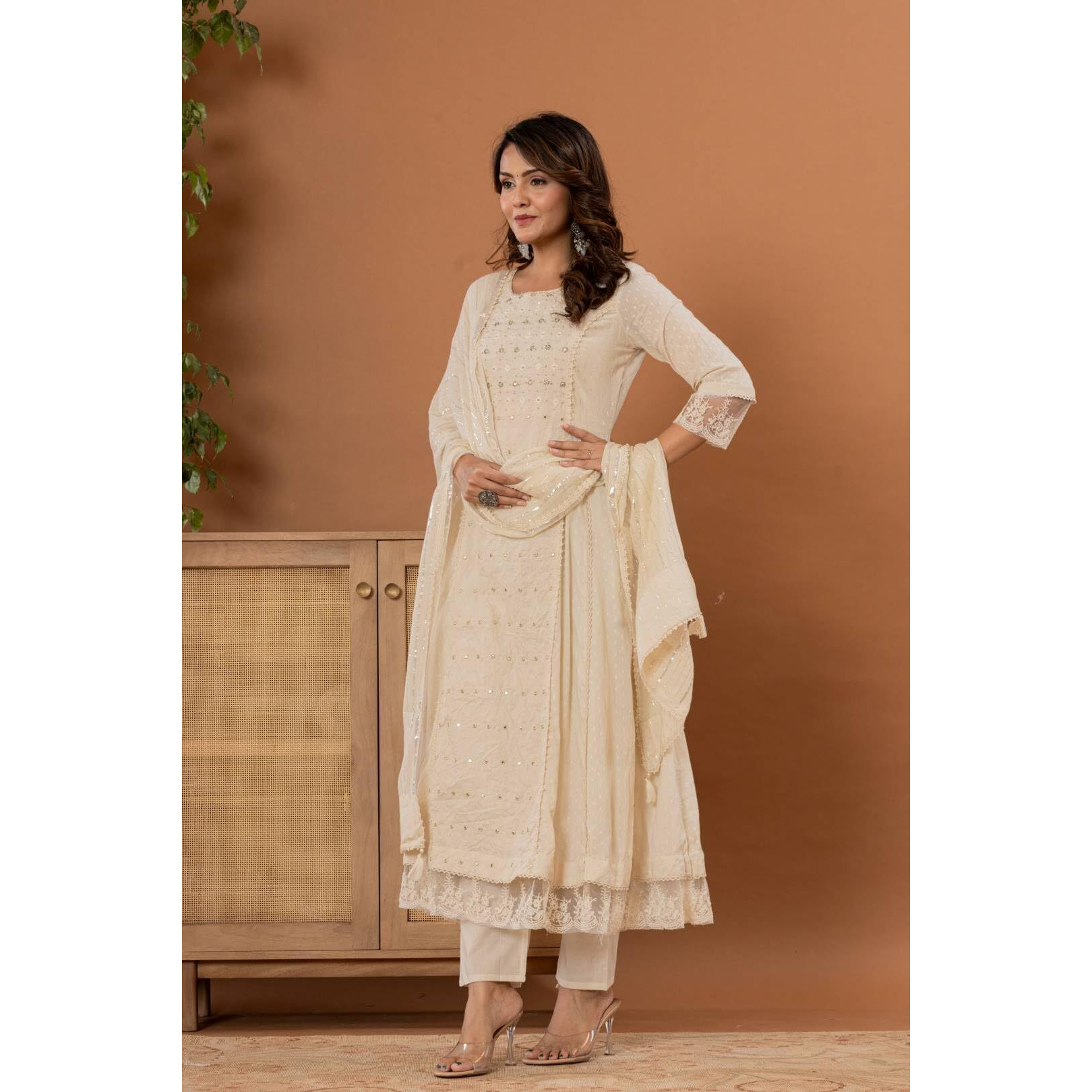 Varanga Women's Cotton Kurta Kurta Bottom Set