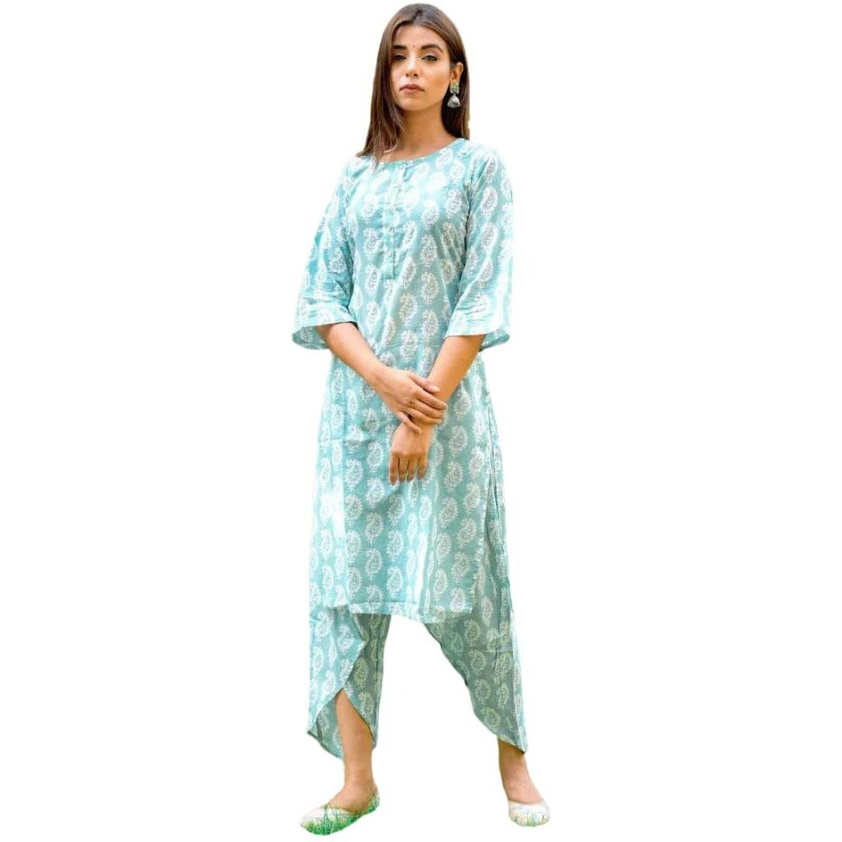 Lymio Kurta Set For Women | Women Kurta | Women Kurta Pant Set | Women Kurta Pant Set Women Kurti Set With Pant | Women Kurti Set With Pant Cotton (K-22-23-25-29) (S, Rama)