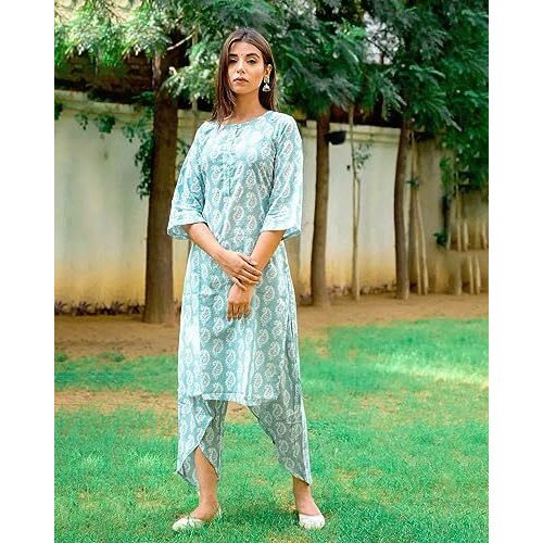 Lymio Kurta Set For Women | Women Kurta | Women Kurta Pant Set | Women Kurta Pant Set Women Kurti Set With Pant | Women Kurti Set With Pant Cotton (K-22-23-25-29) (S, Rama)