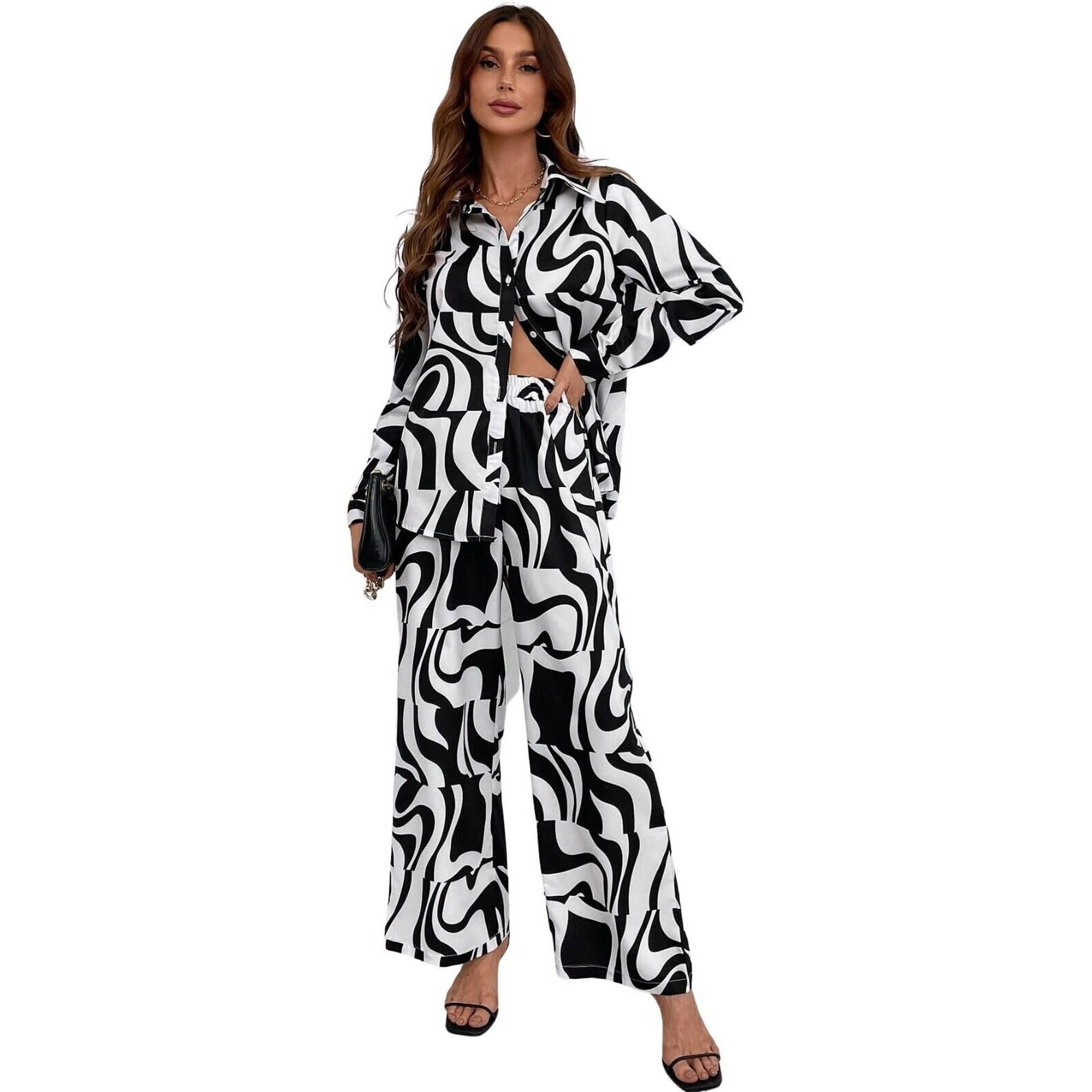 Dhruvi Trendz Womens Rayon Co-Ord Pajama Set Regular Fit Night Dress (Dt-W1696&Tr792_White_Large)