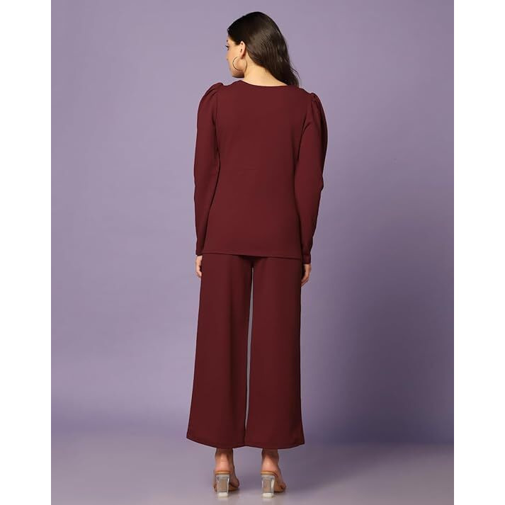 Dhruvi Trendz Womens Rayon Co-Ord Set Regular Fit Co-Ord Set (Dt-W1809&Tr865_Red_3Xl), Solid