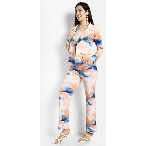 Dhruvi Trendz Womens Rayon Co-Ord Set Regular Fit Casual (Dt-W1866&W1867&Tr916_Orange_Xl)
